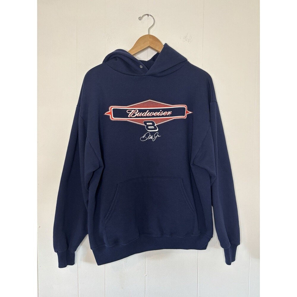 Vintage Winners Circle Dale Earnhardt Jr Budweiser Hoodie Nascar Racing Sz Large